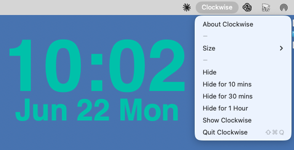 Clockwise screenshot