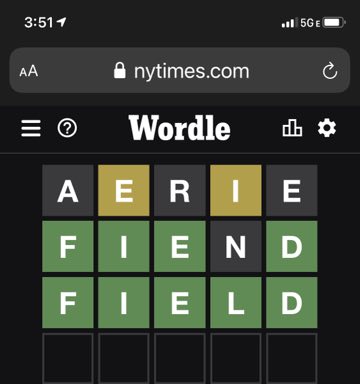 Wordle, Jul 5, 2022