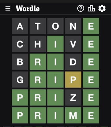 Wordle, Nov 22, 2022