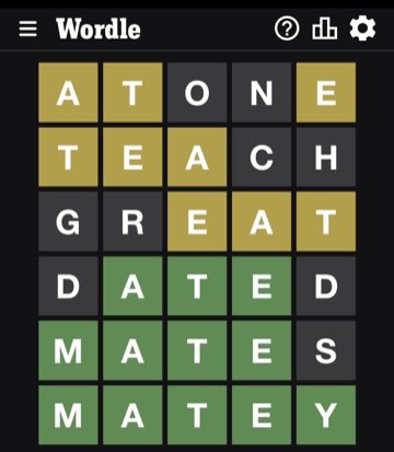 Wordle, Jan 22, 2023