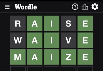Wordle, Jan 25, 2023