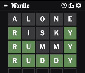 Wordle, Feb 22, 2023