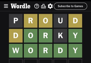 Wordle, Aug 24, 2023