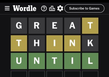 Wordle, Nov 2, 2023