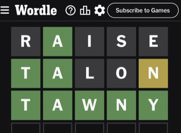 Wordle, Nov 27, 2023