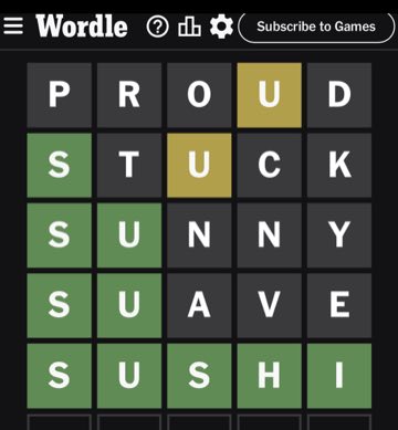 Wordle, Nov 29, 2023