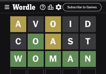 Wordle, Dec 6, 2023