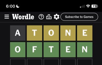 Wordle, Feb 26, 2024